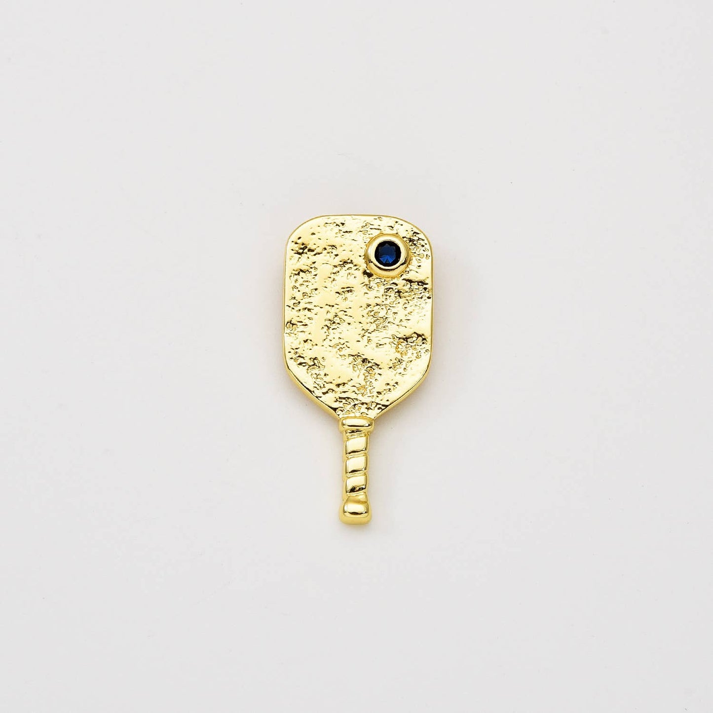 Gold Filled Pickleball Paddle Charm CZ Micro Pave, CP2060