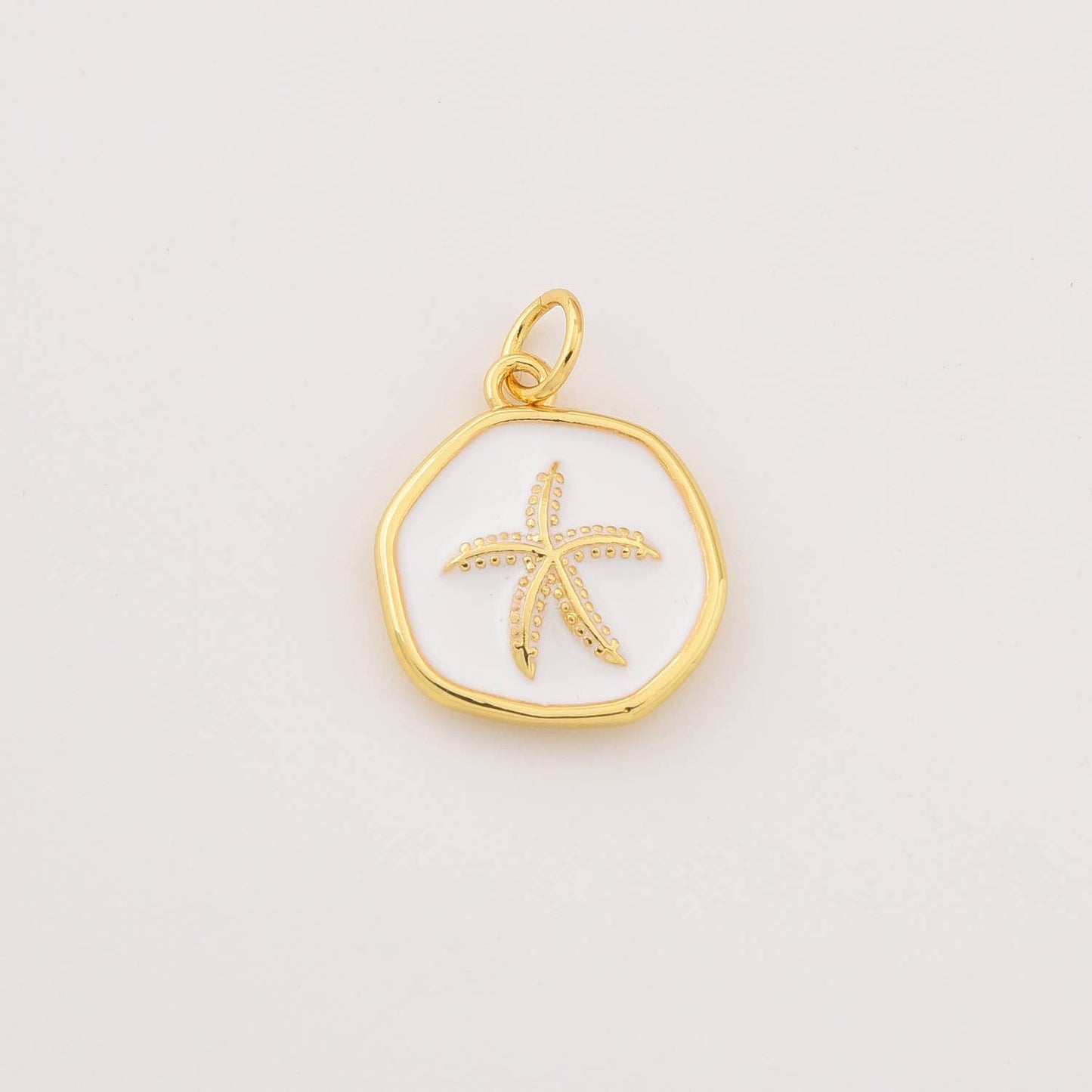 Gold Filled Starfish Charm Blue or White Enamel CP2276