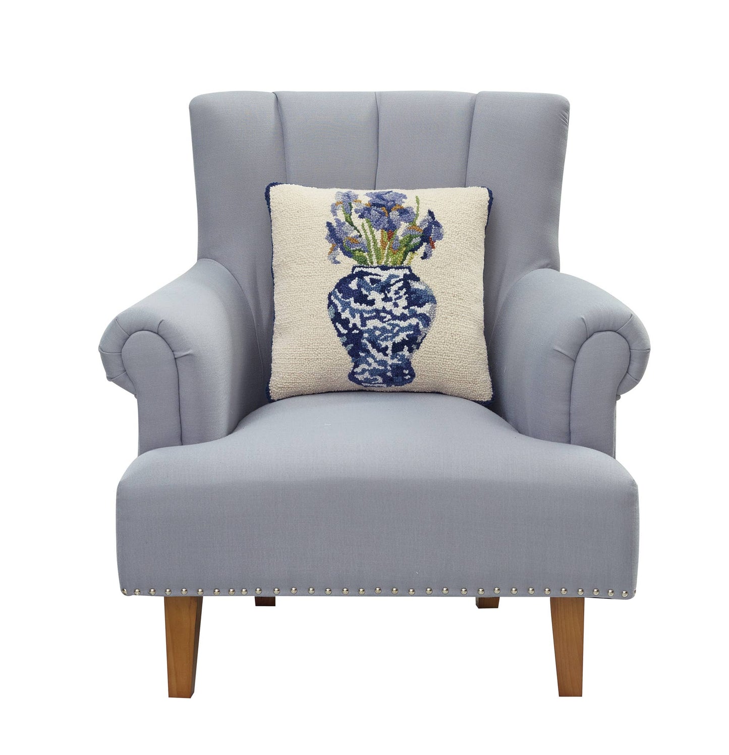 Chinoiserie Flowers Hook Pillow - Sally Eckman Roberts