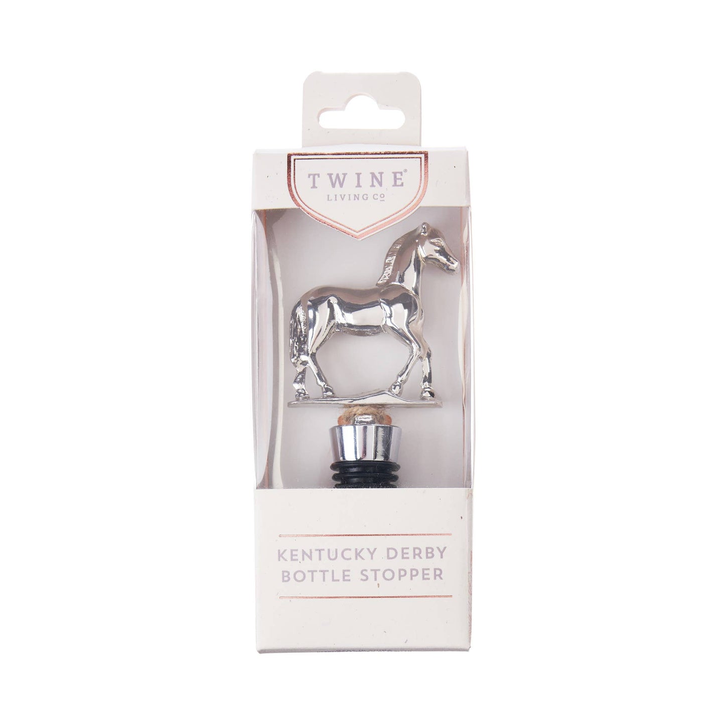 Chrome Finished Pewter Kentucky Derby Racehorse Wine Stopper