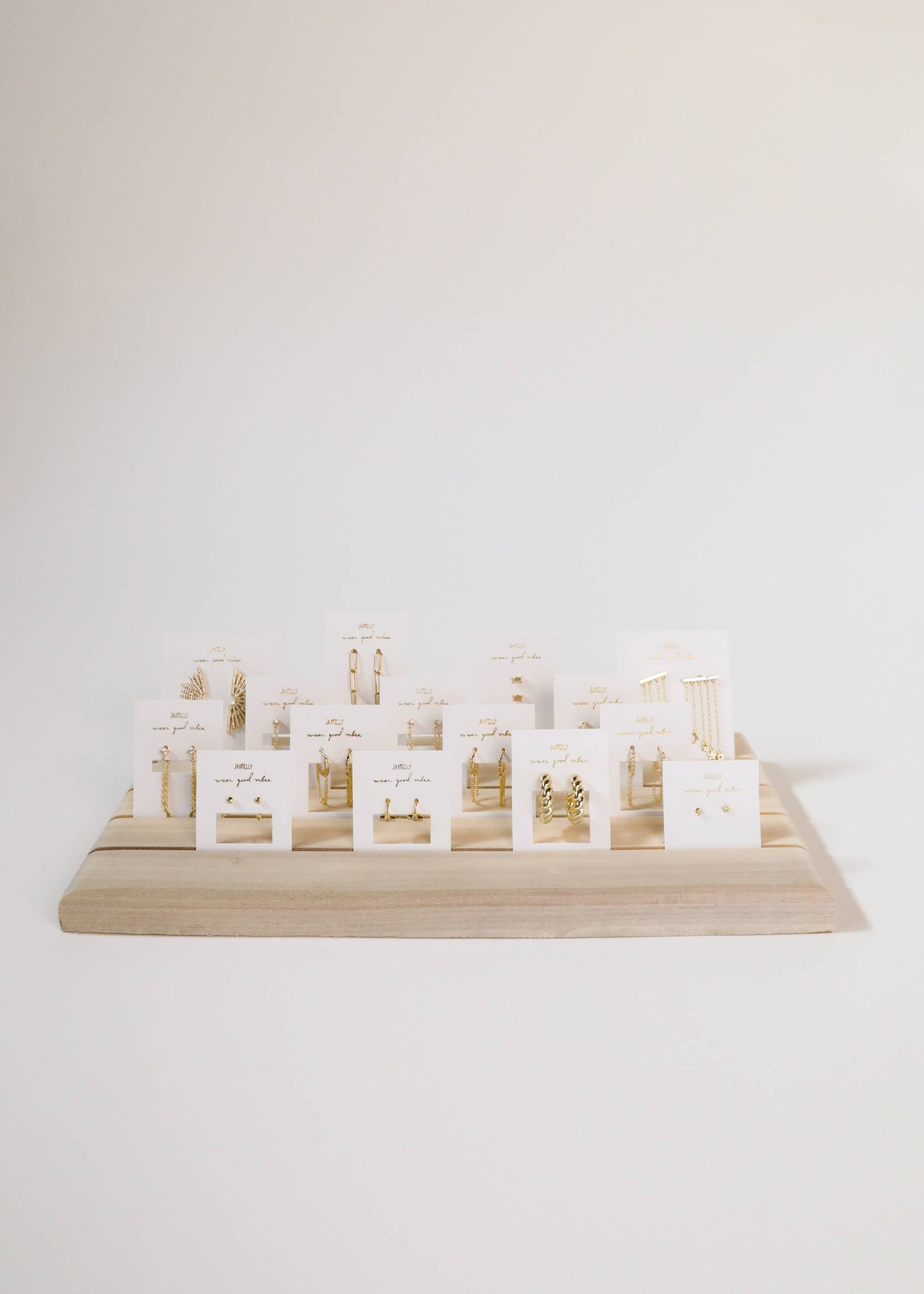 Wooden Earring Horizontal Display Board