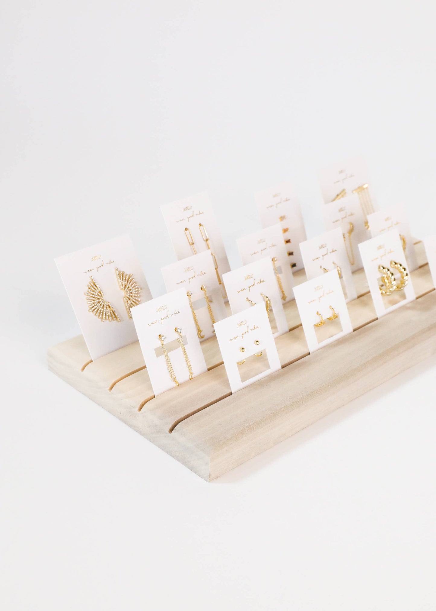 Wooden Earring Horizontal Display Board