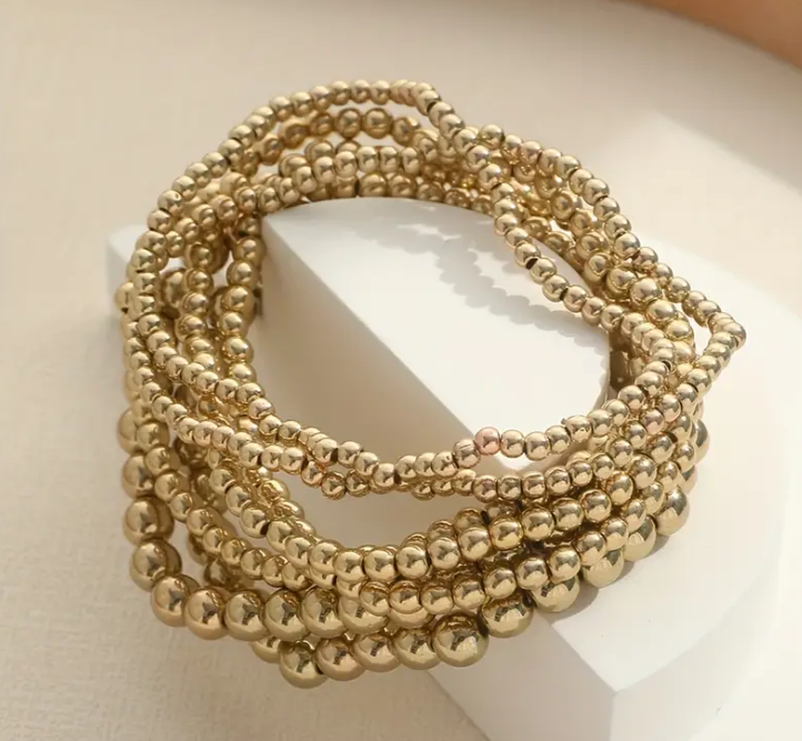 Gold Filled Bead Ball Bracelet (6,4,3mm)
