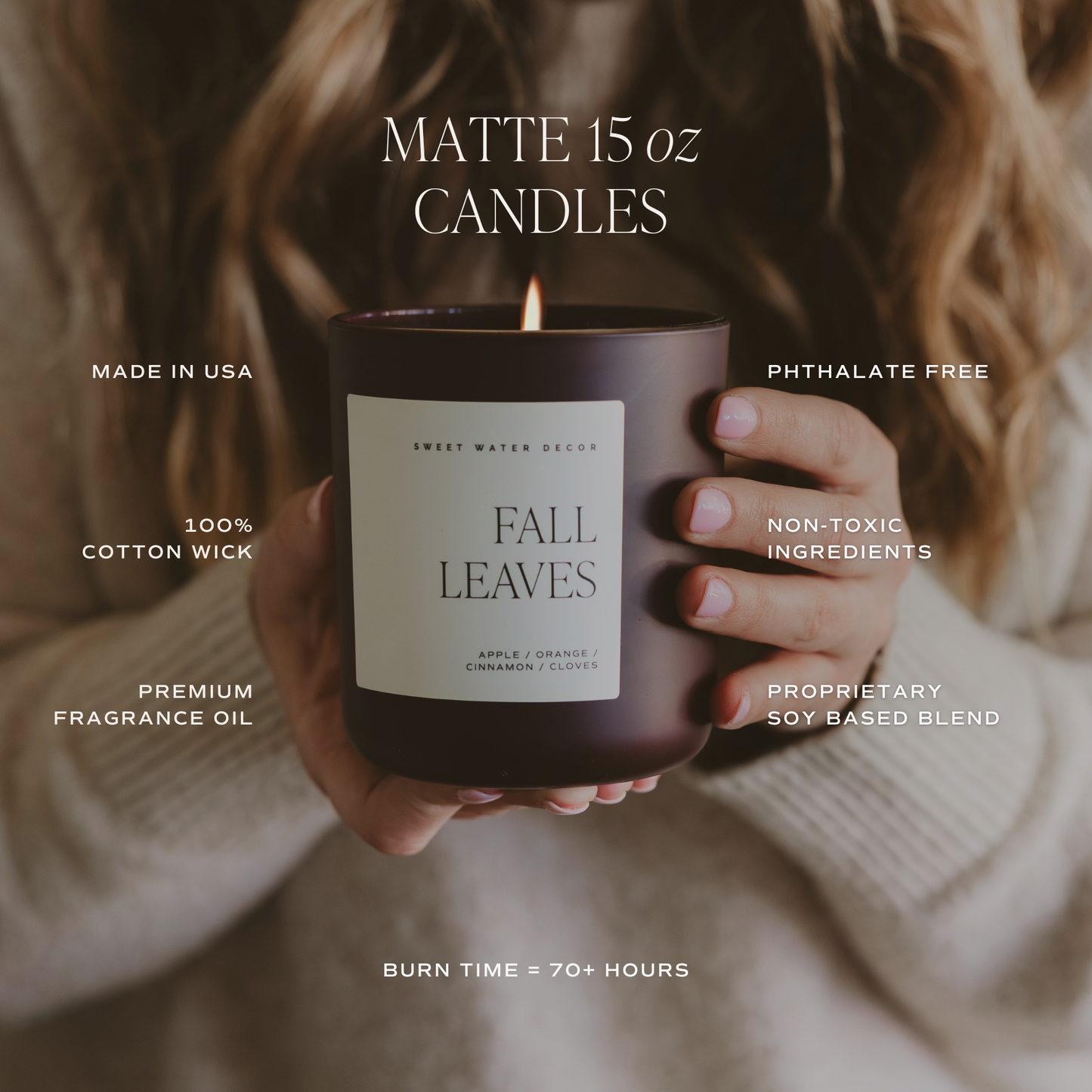 *NEW* Fall Leaves 15 oz Candle, Matte Jar - Fall Decor