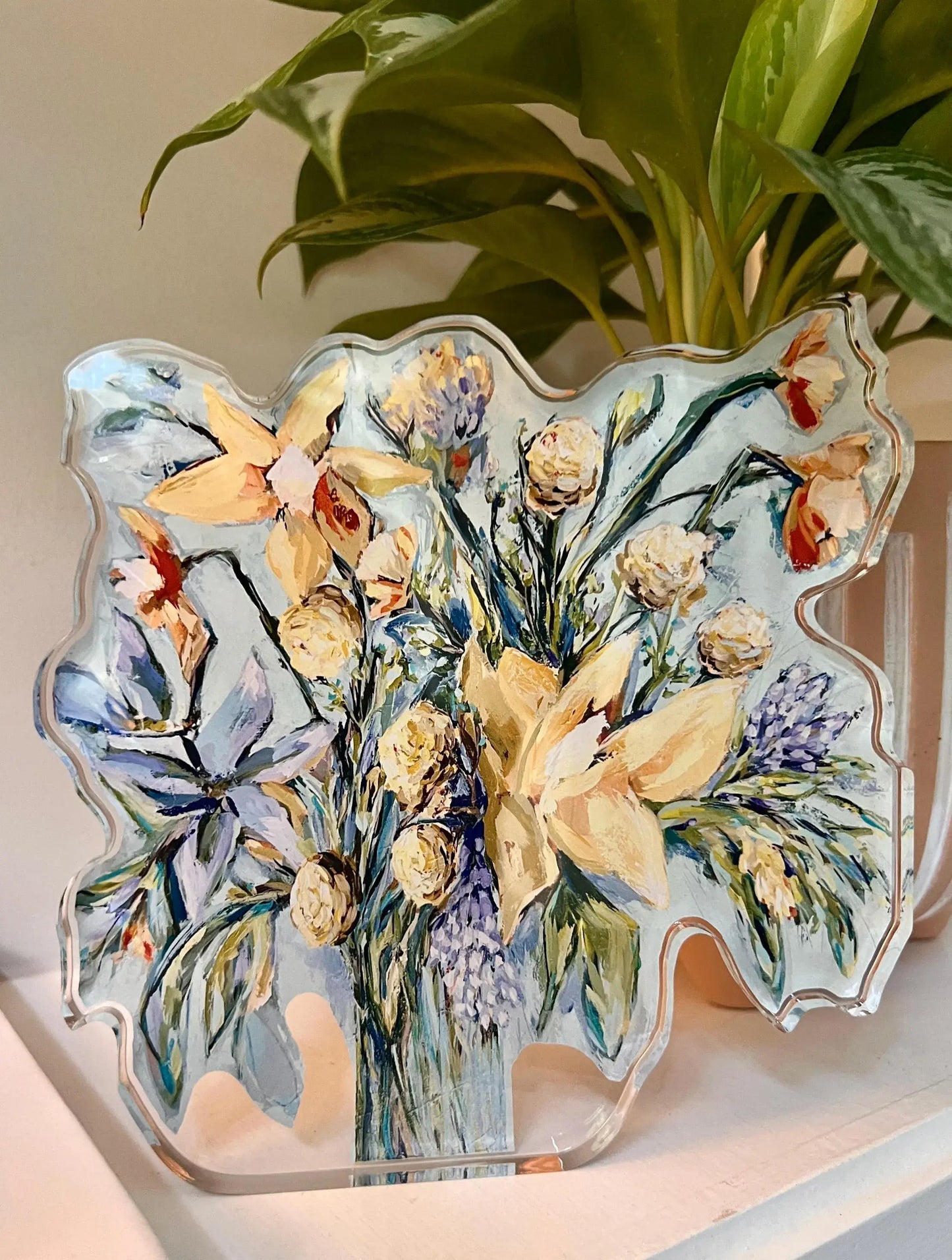 Floral Acrylic Block