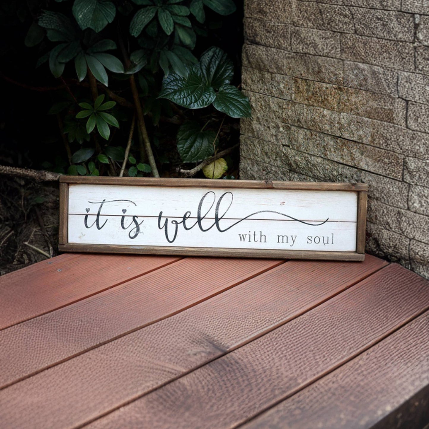 Wood Framed Wall Sign Decor with Quotes-Soul
