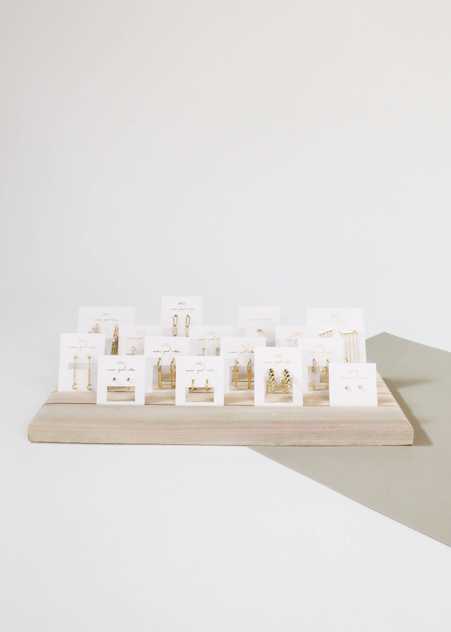 Wooden Earring Horizontal Display Board