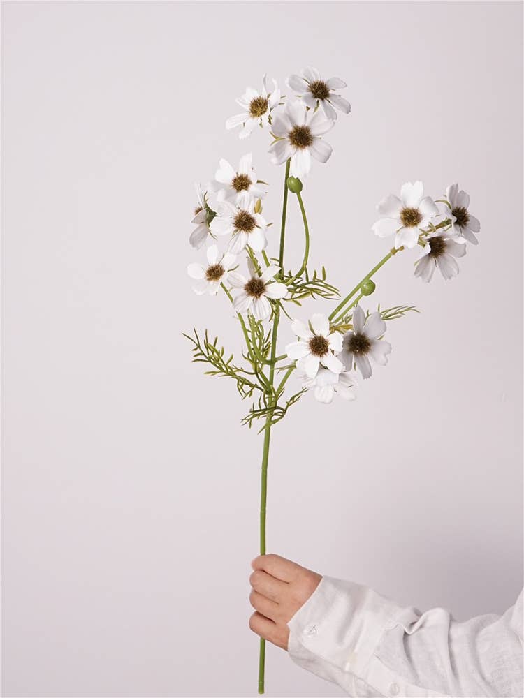 26"-Real Touch Daisy Spray PINK with 14 mini flowers-Plastic Stem