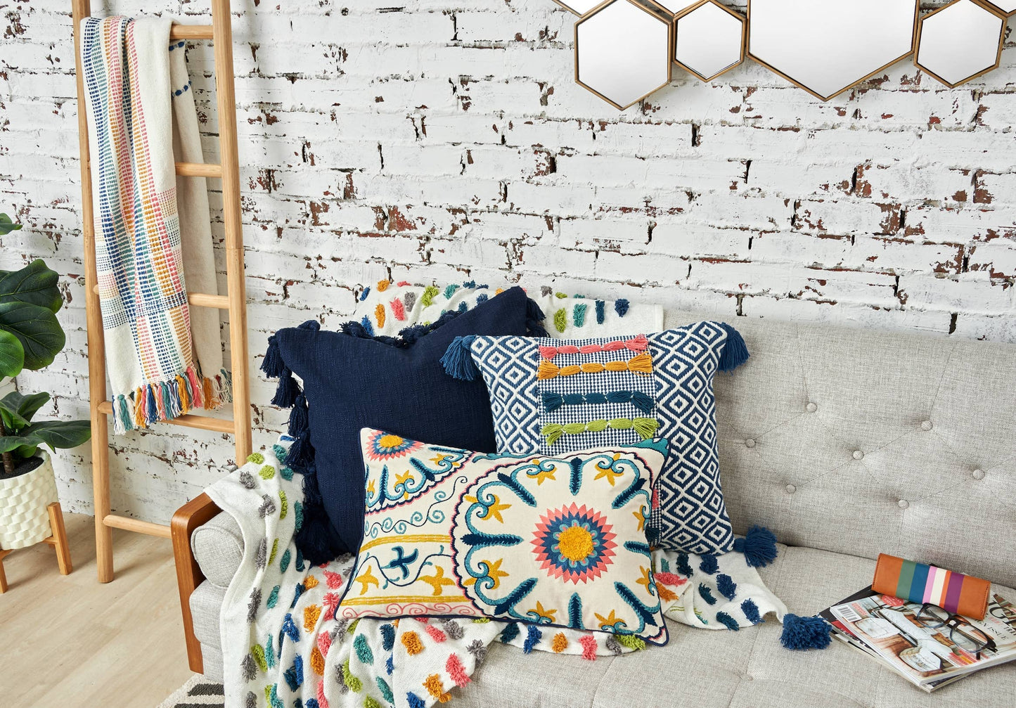 Ciara Woven Pillow Decor Decoration Throw Pillow