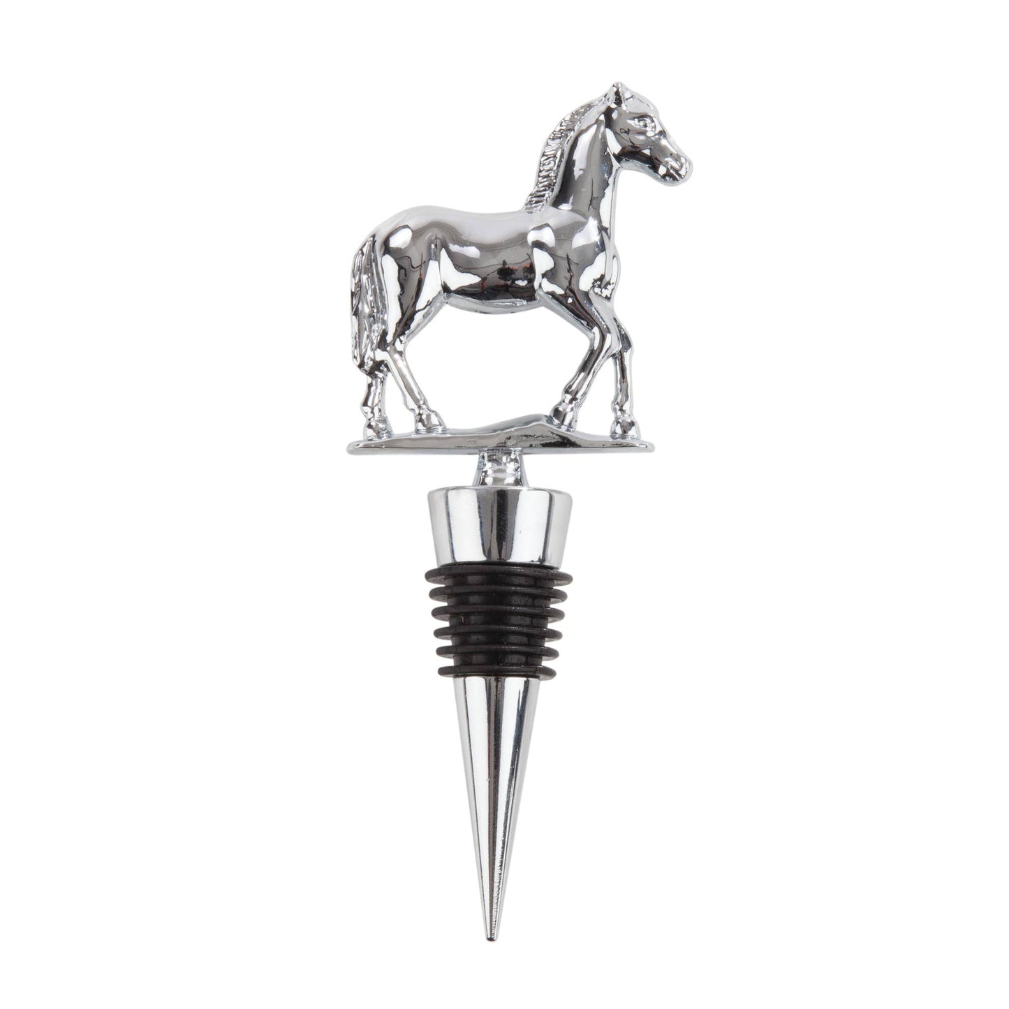 Chrome Finished Pewter Kentucky Derby Racehorse Wine Stopper