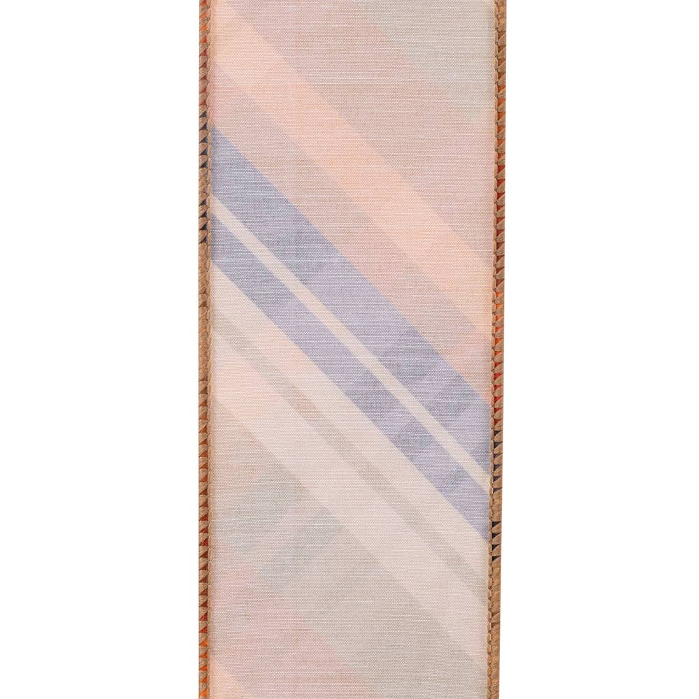 Plaid Diagonal Tierra Wired Edge, Rust, 2-1/2 In, 10 Yards