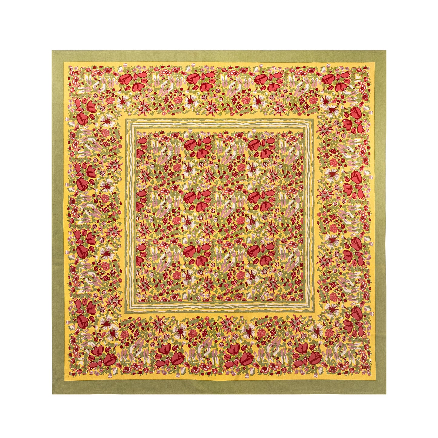 Jardin Red & Green | French Tablecloths