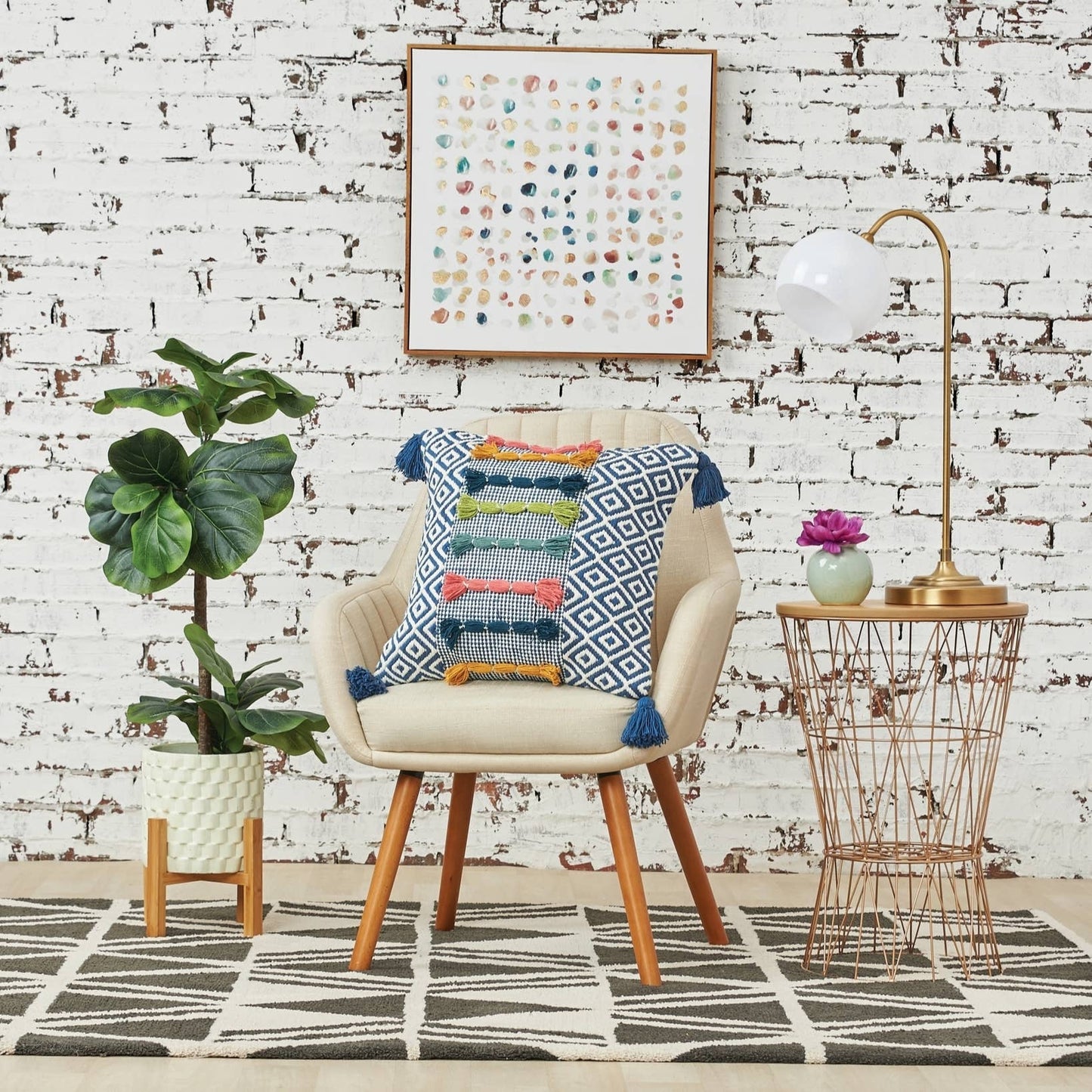 Ciara Woven Pillow Decor Decoration Throw Pillow