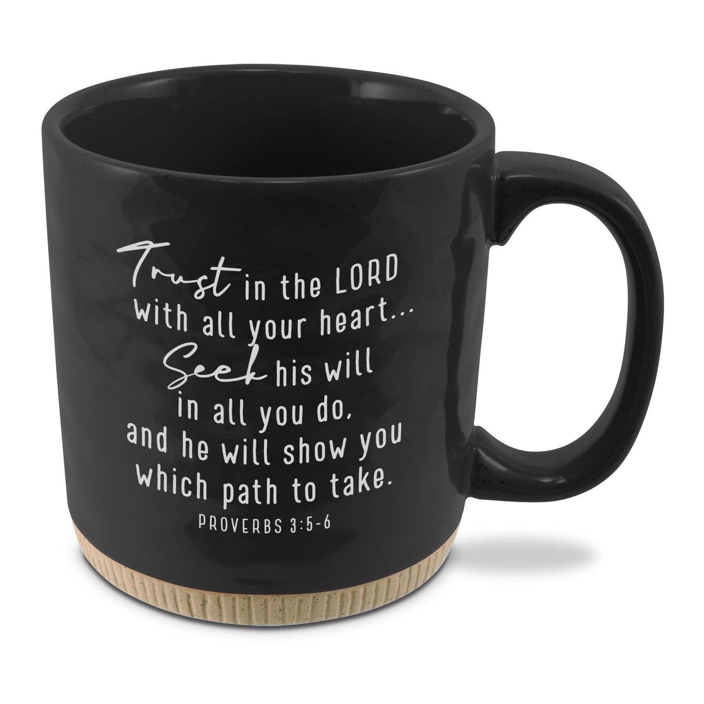 Proverbs 3:5-6 Coffeecup Faith Black 16Oz