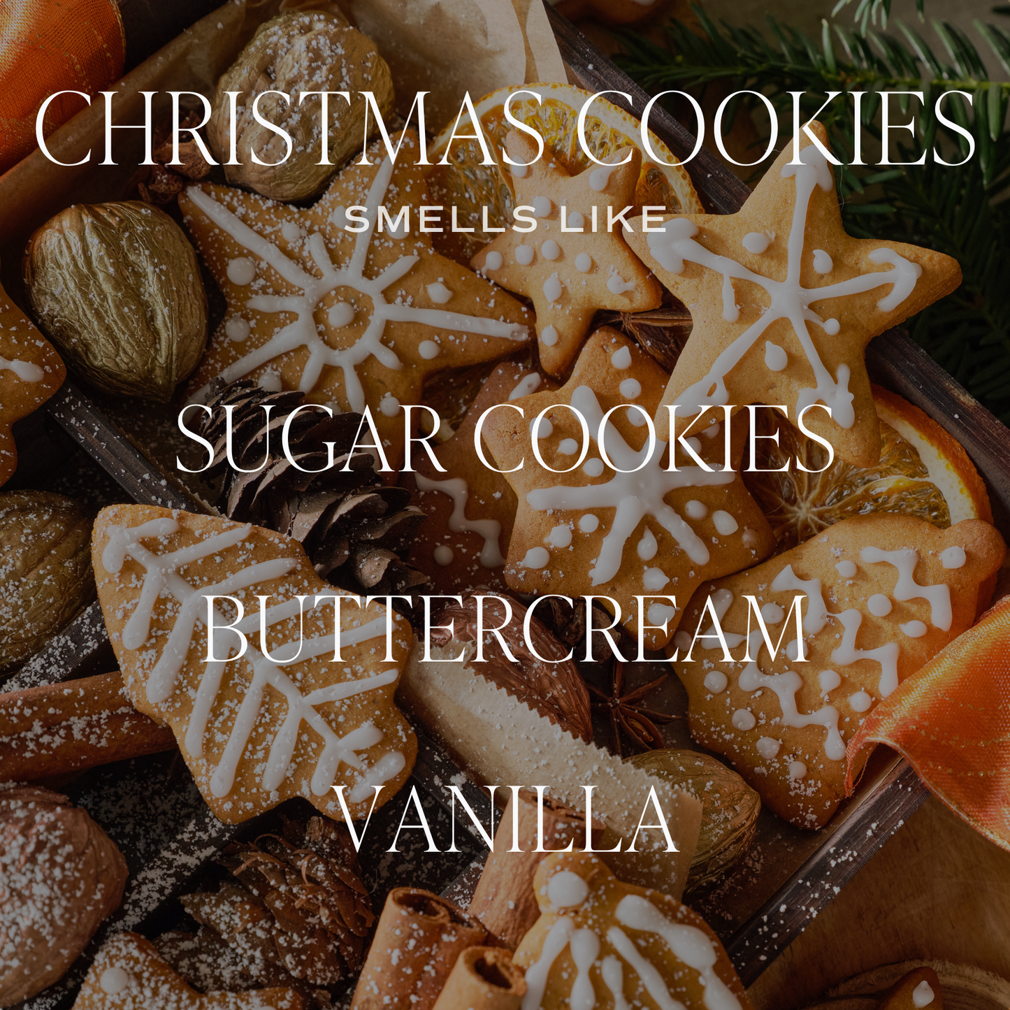 Christmas Cookies 15 oz Soy Candle, Matte Jar - Home Decor