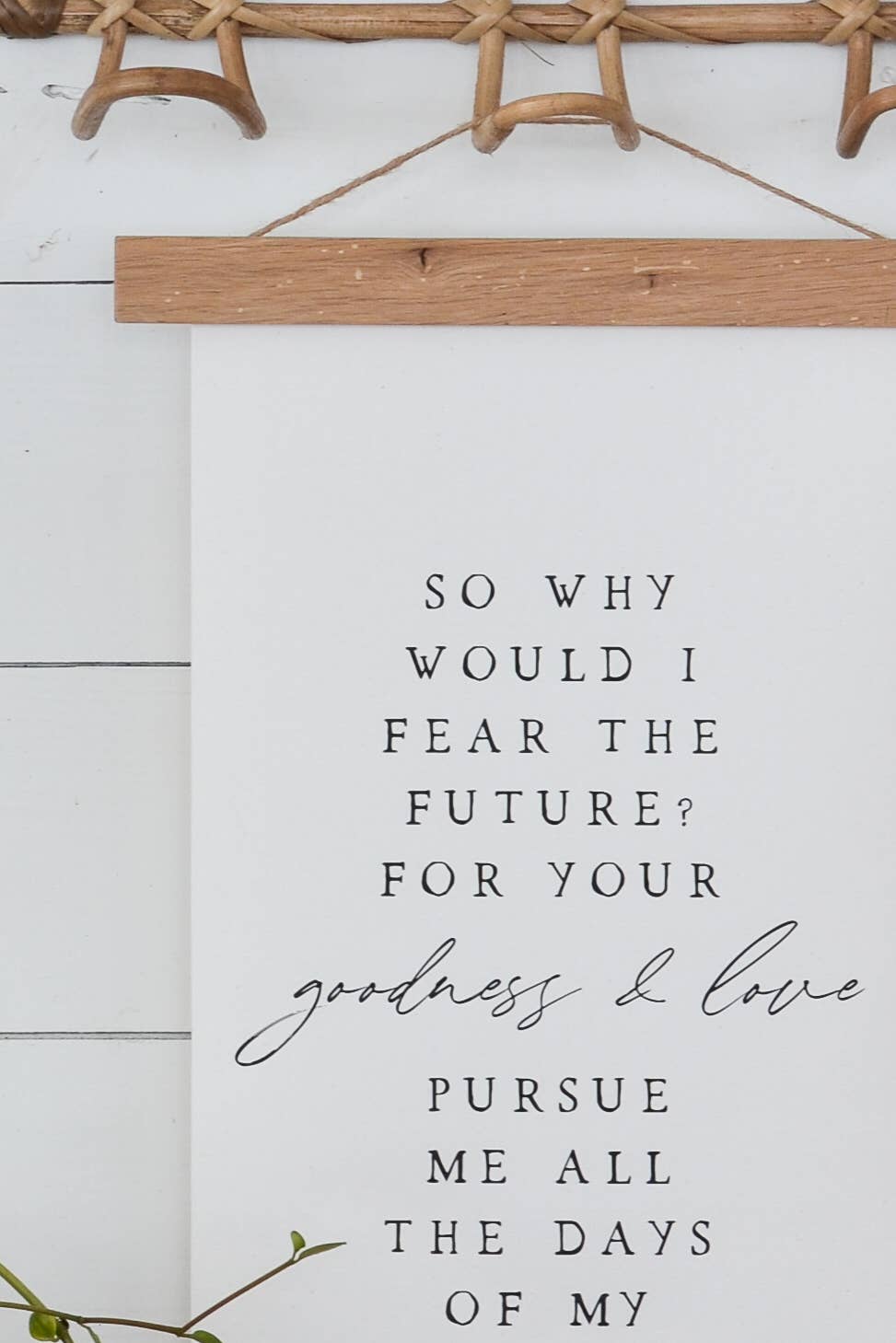 Canvas Wall Hanging - So Why Would I Fear | Christian Sign