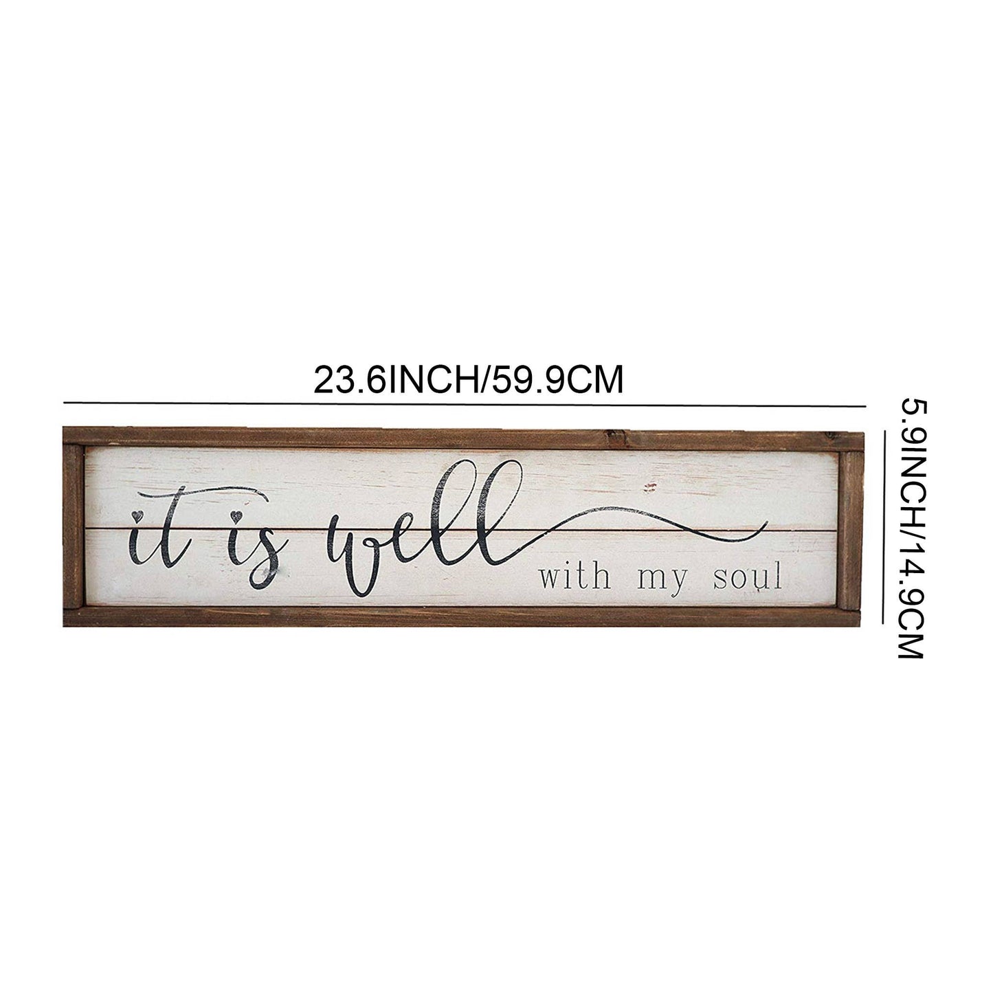 Wood Framed Wall Sign Decor with Quotes-Soul