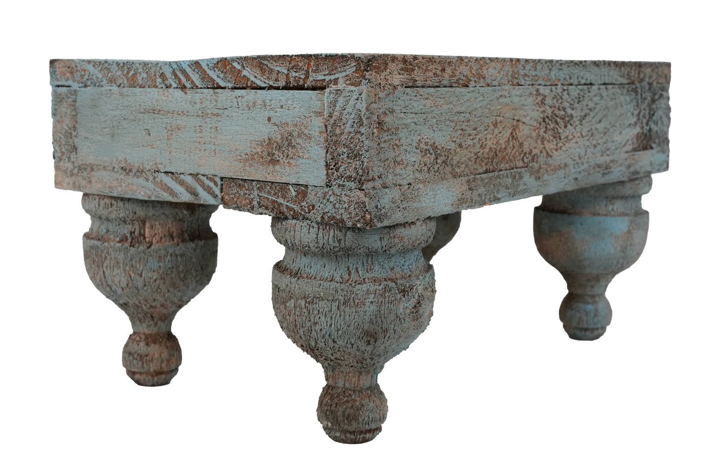 Dixon Table-Display-Reclaimed Wood-12x8x7-Turquoise-Dixon