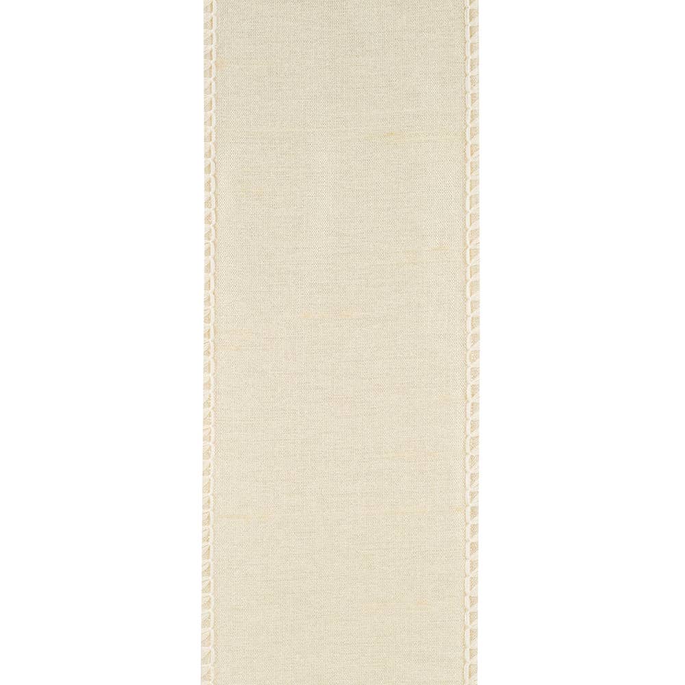 Dupioni Supreme Wired Edge, Ivory, 2-1/2 In, 10 Yards
