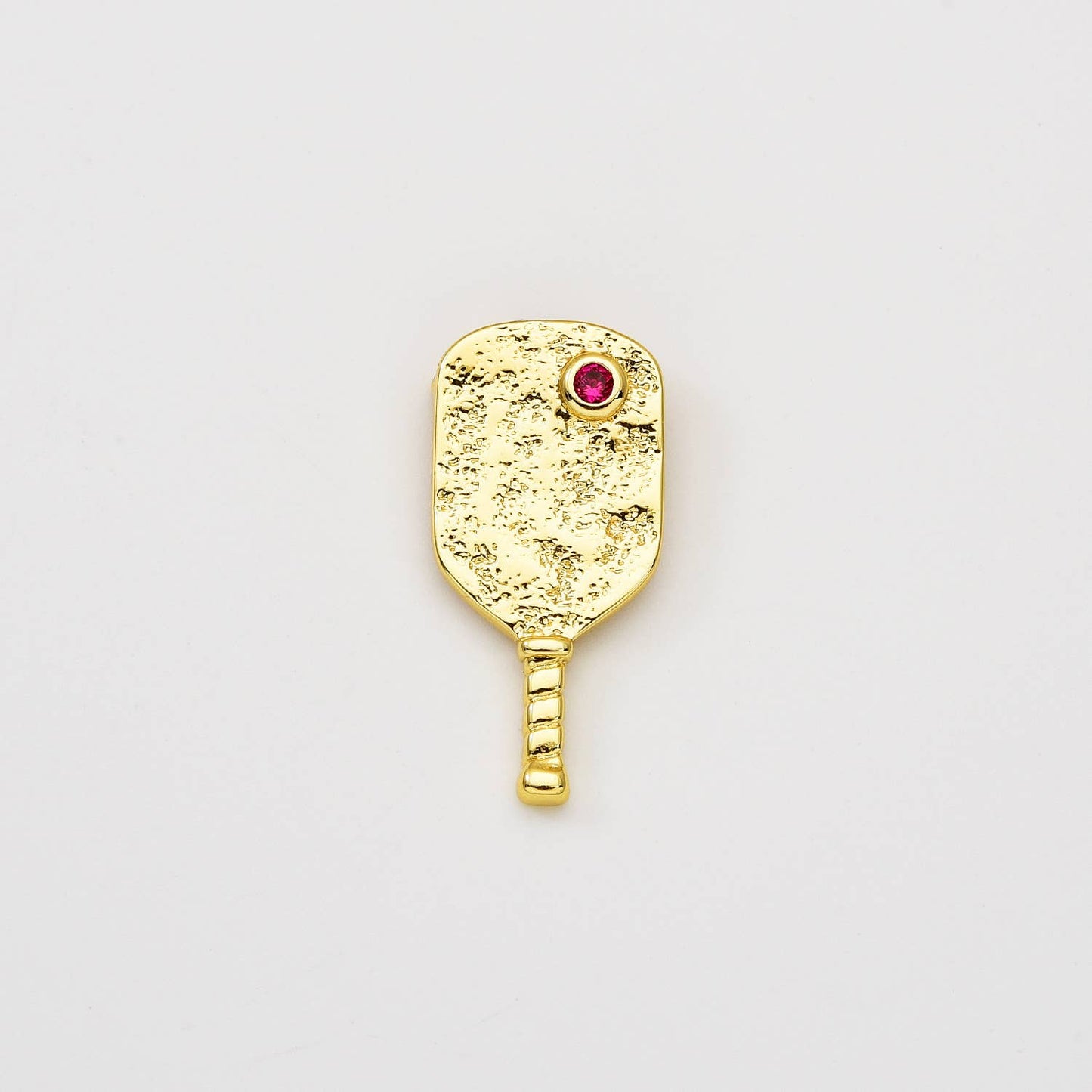 Gold Filled Pickleball Paddle Charm CZ Micro Pave, CP2060