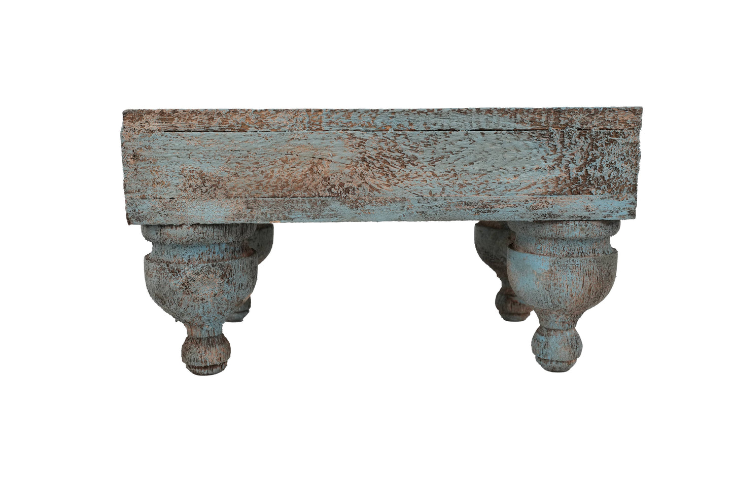 Dixon Table-Display-Reclaimed Wood-12x8x7-Turquoise-Dixon