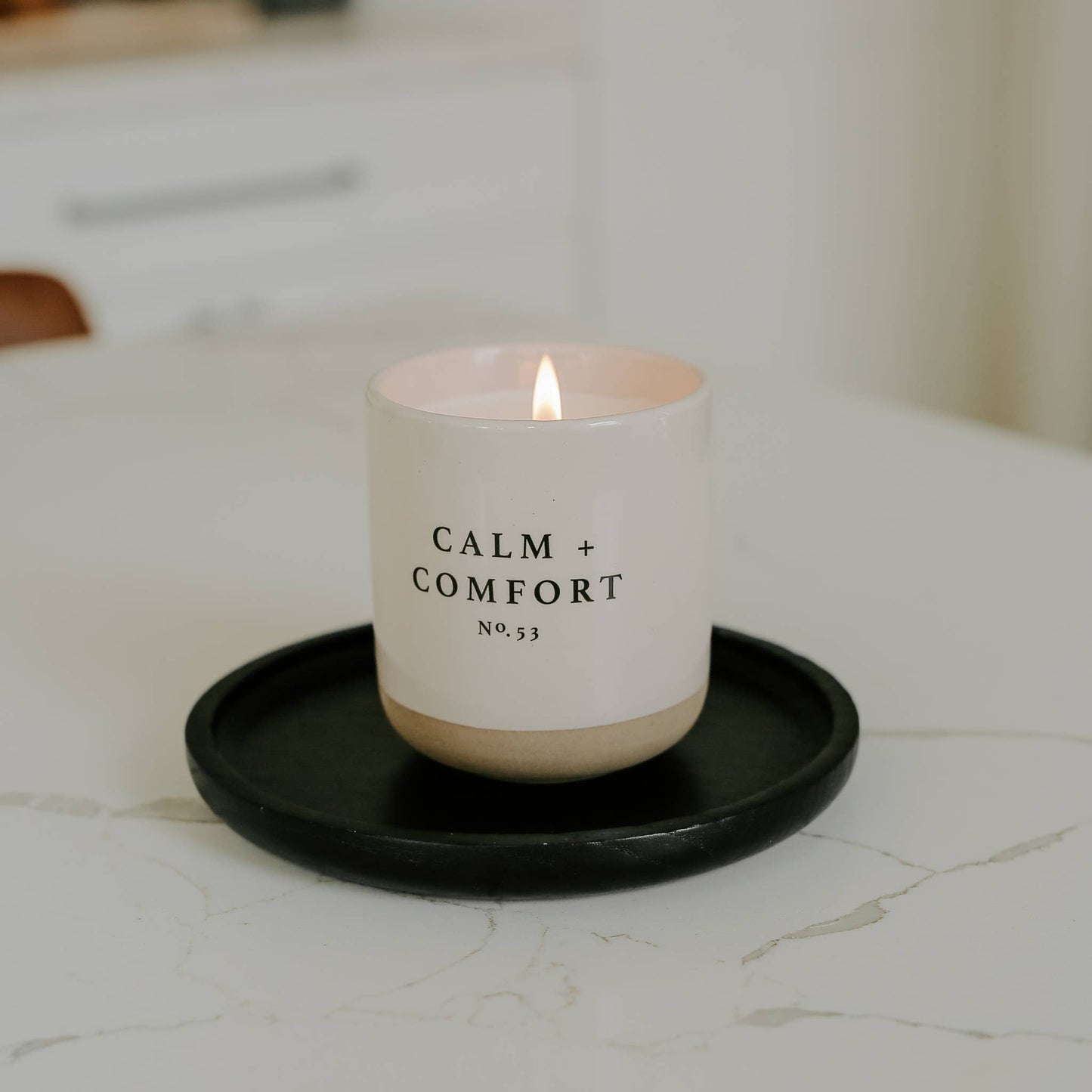 Black Round Wood Tray - Home Decor & Gifts