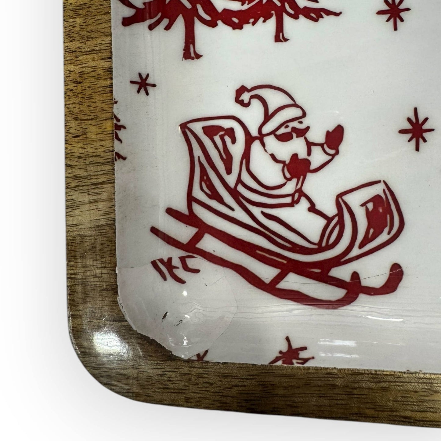 CLEARANCE-0016 Red Santa Sleigh 13'X17" Tray Item 3-38