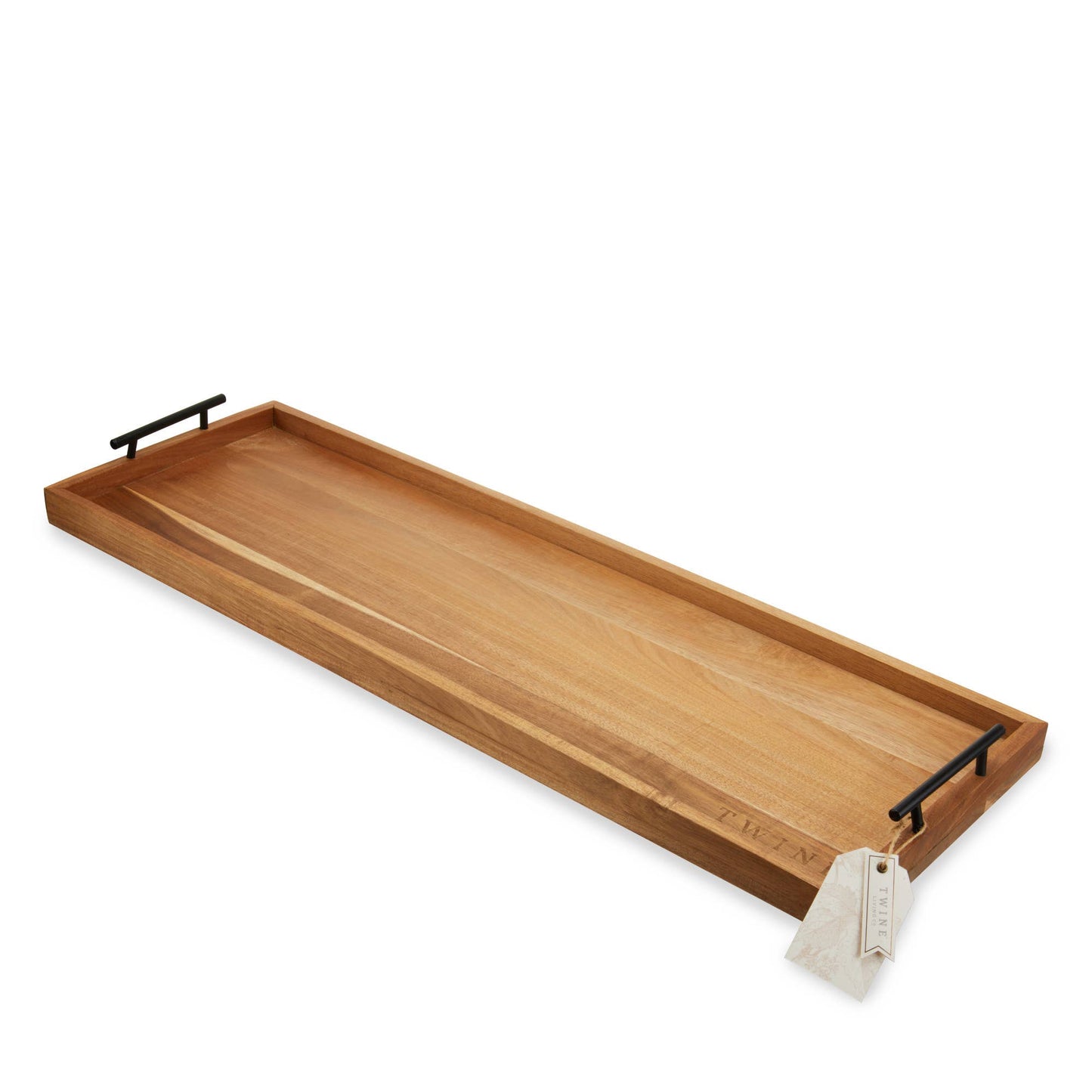 The Longboard 36 inch Acacia Cheese Platter w Metal Handles