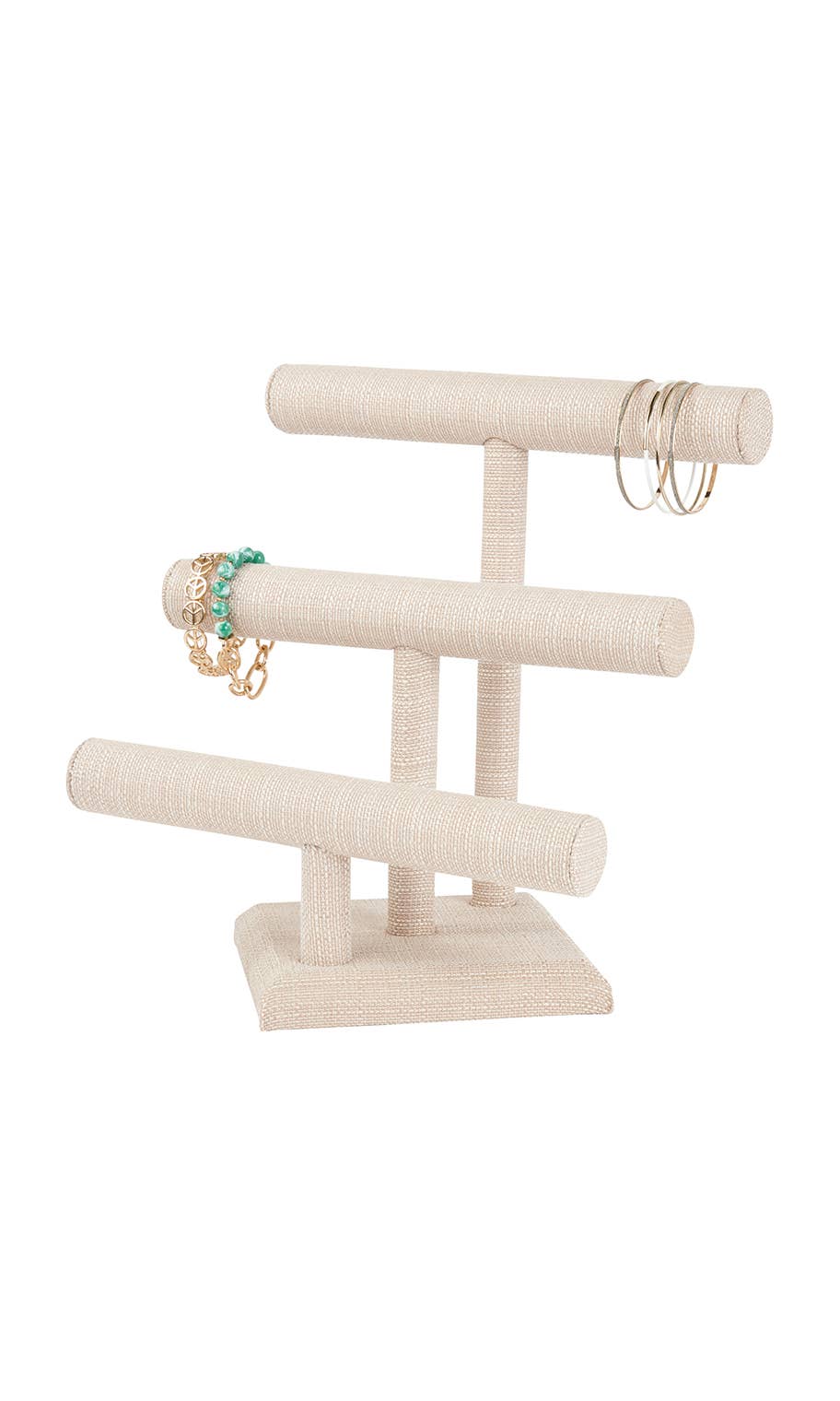 3-Tier Linen Jewelry Display