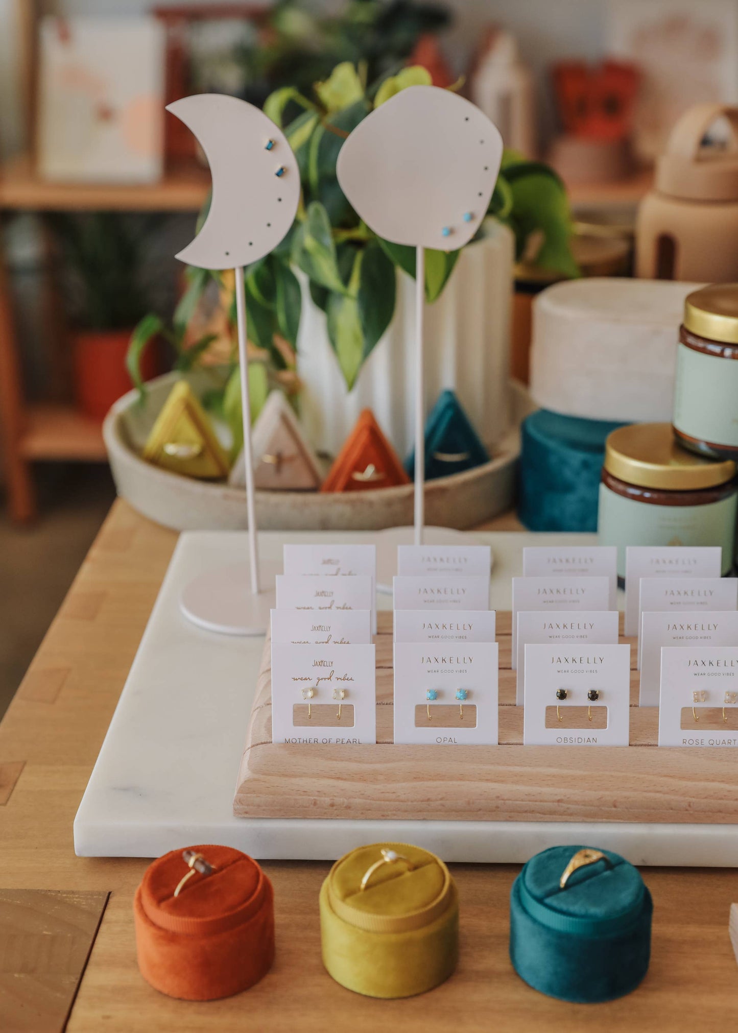 Wooden Earring Horizontal Display Board