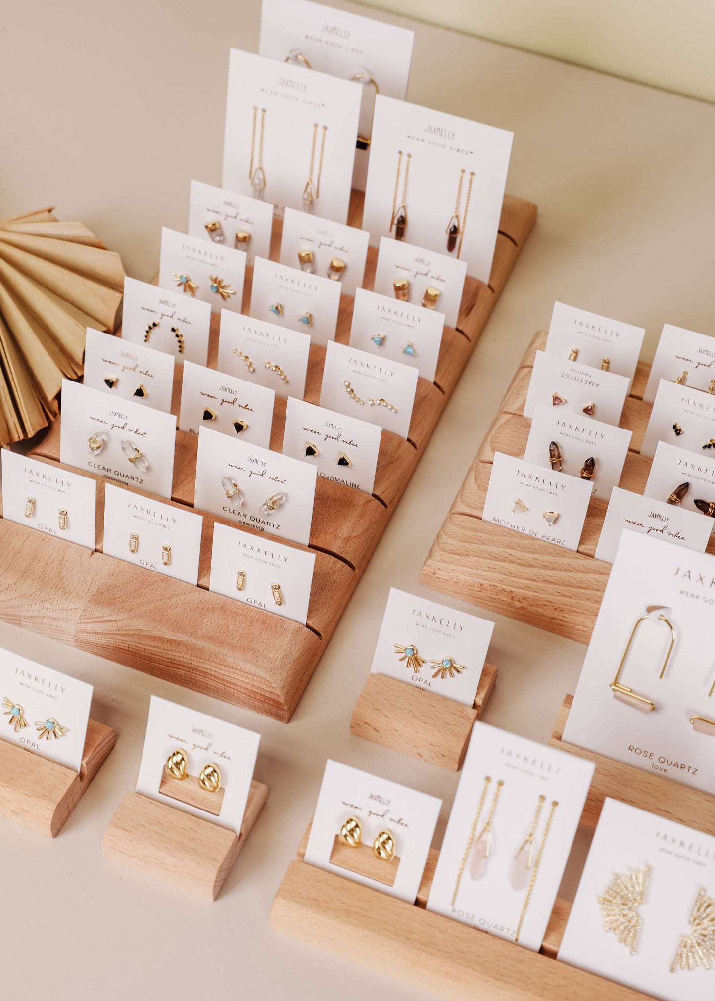Wooden Earring Horizontal Display Board
