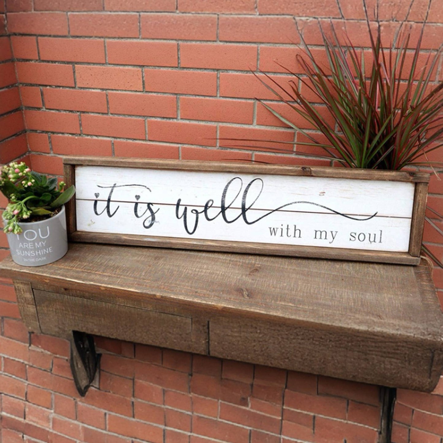 Wood Framed Wall Sign Decor with Quotes-Soul