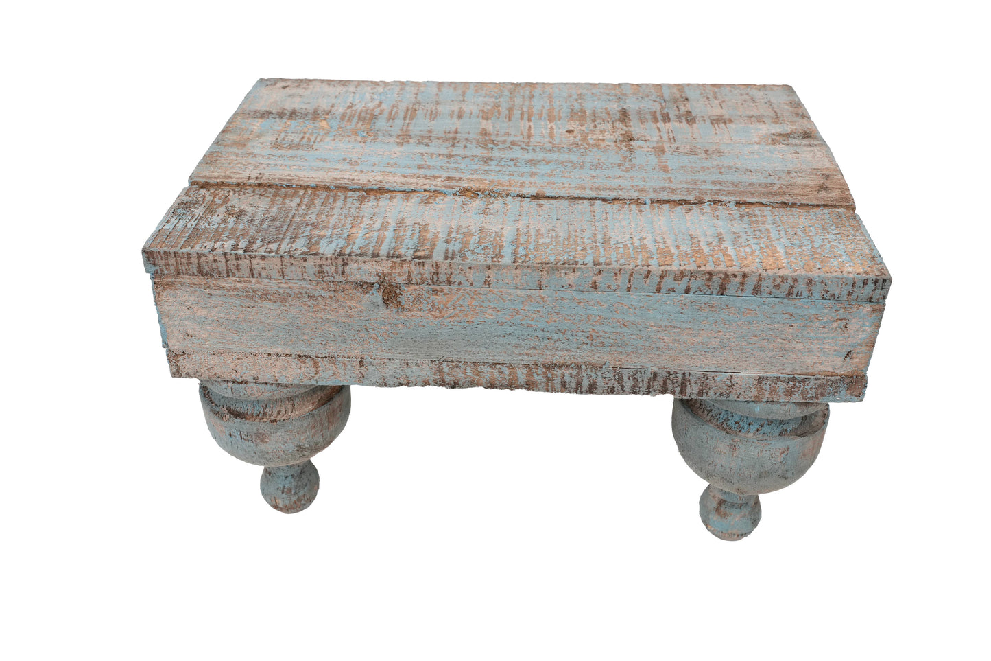 Chula Cake Table LARGE -Display-Reclaimed Wood-Turquoise