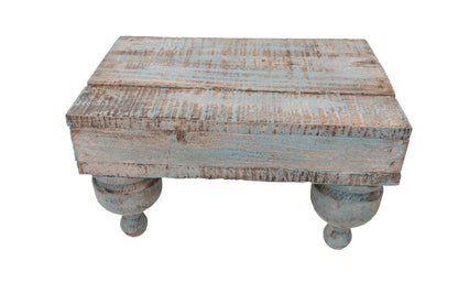Chula Cake Table LARGE -Display-Reclaimed Wood-Turquoise