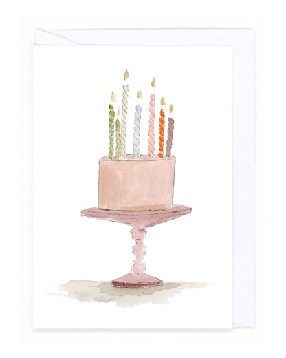 Pink Cake Birthday Card | Blank Card | Greeting Card