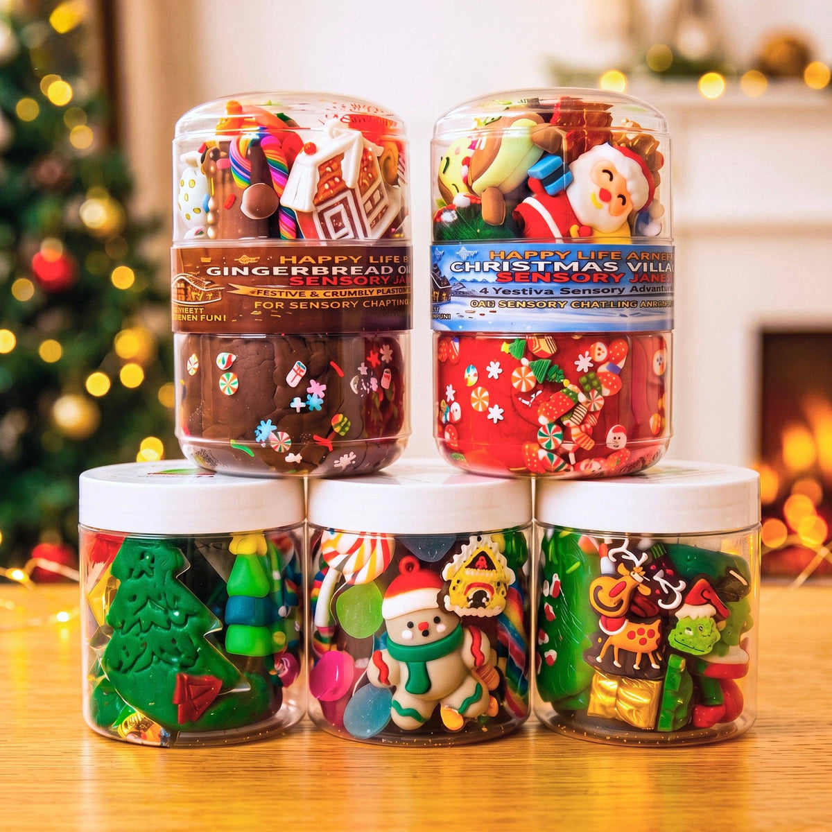 Christmas Dough Jars