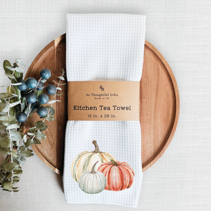 Fall Dish Towel - Pumpkins | Kitchen Towel