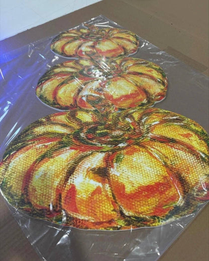 LARGE Designer Three-Tiered Pumpkin Door Hanger 
