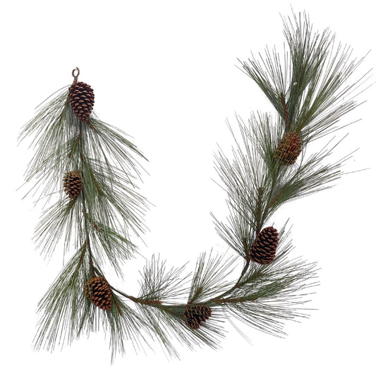 Christmas Southeastern Long Needle Pinecone Garland 72"