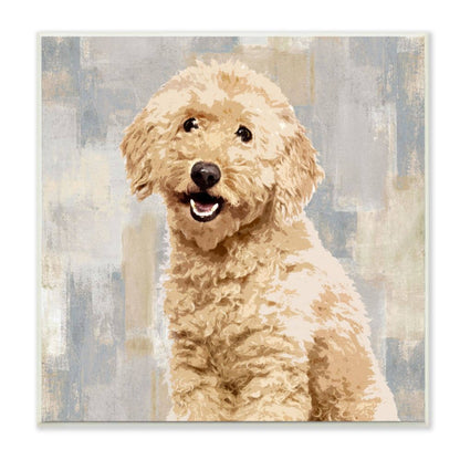 Smiling Labradoodle Dog Wall Plaque Art