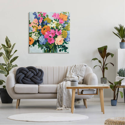 Vivid Bouquet Blooms Canvas Art