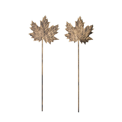 Fall Leaf Metal Stems, Set of 2
