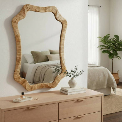 Rattan Mirror 24" x 1.25"x 34.5" PK 1