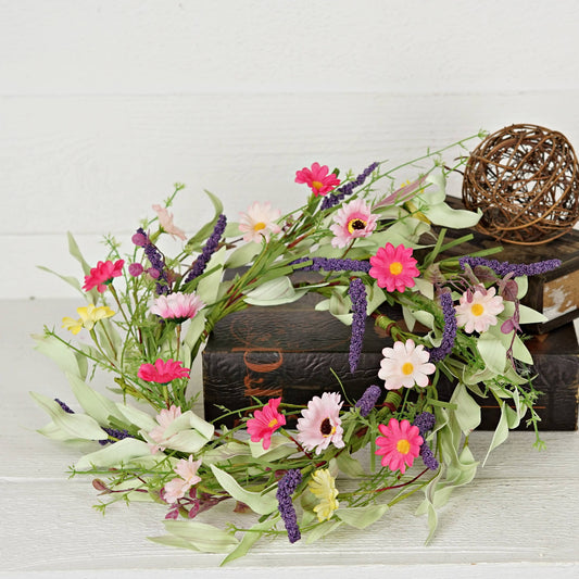 16in Wreath-Spring Mix Daisy