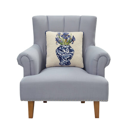 Chinoiserie Flowers Hook Pillow - Sally Eckman Roberts
