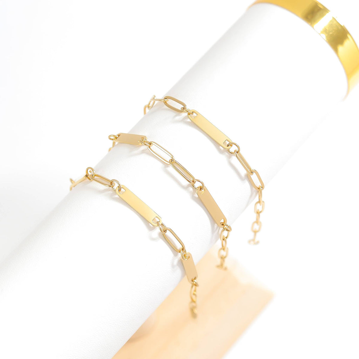 Natural Wood & Leather Bracelet Display