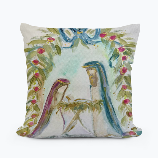 Bridgett Garland Nativity Pillow