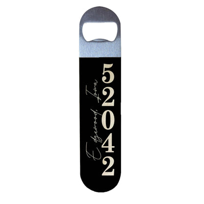 Personalized Zip City State Bottle Opener