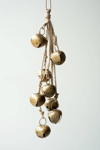 JINGLE BELL BUNCH ON A JUTE ROPE