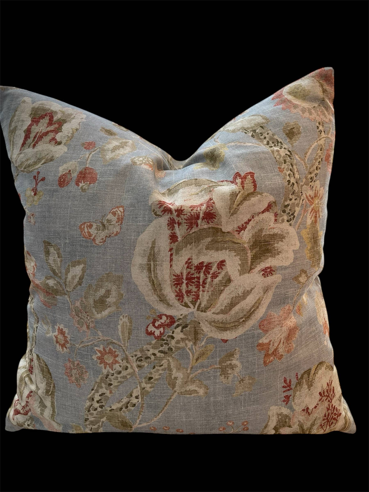 Rachel Floral Throw Pillow with Feather Insert (22 inch)